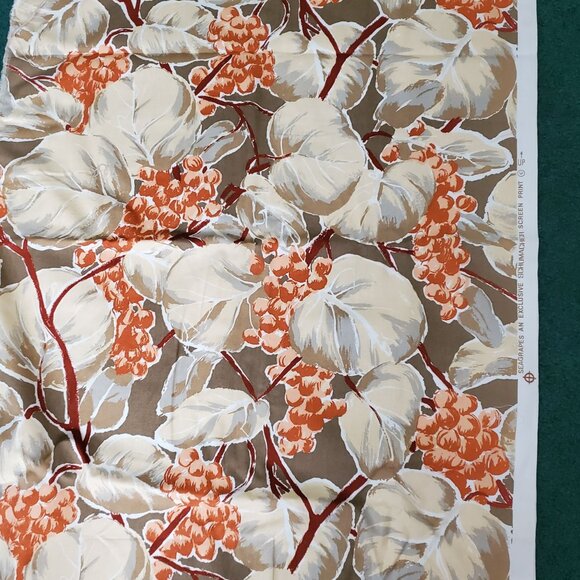 Seagrapes Schumacher Exclusive Screen Print Fabric Vintage Botanical 198" x 28" - Picture 2 of 8
